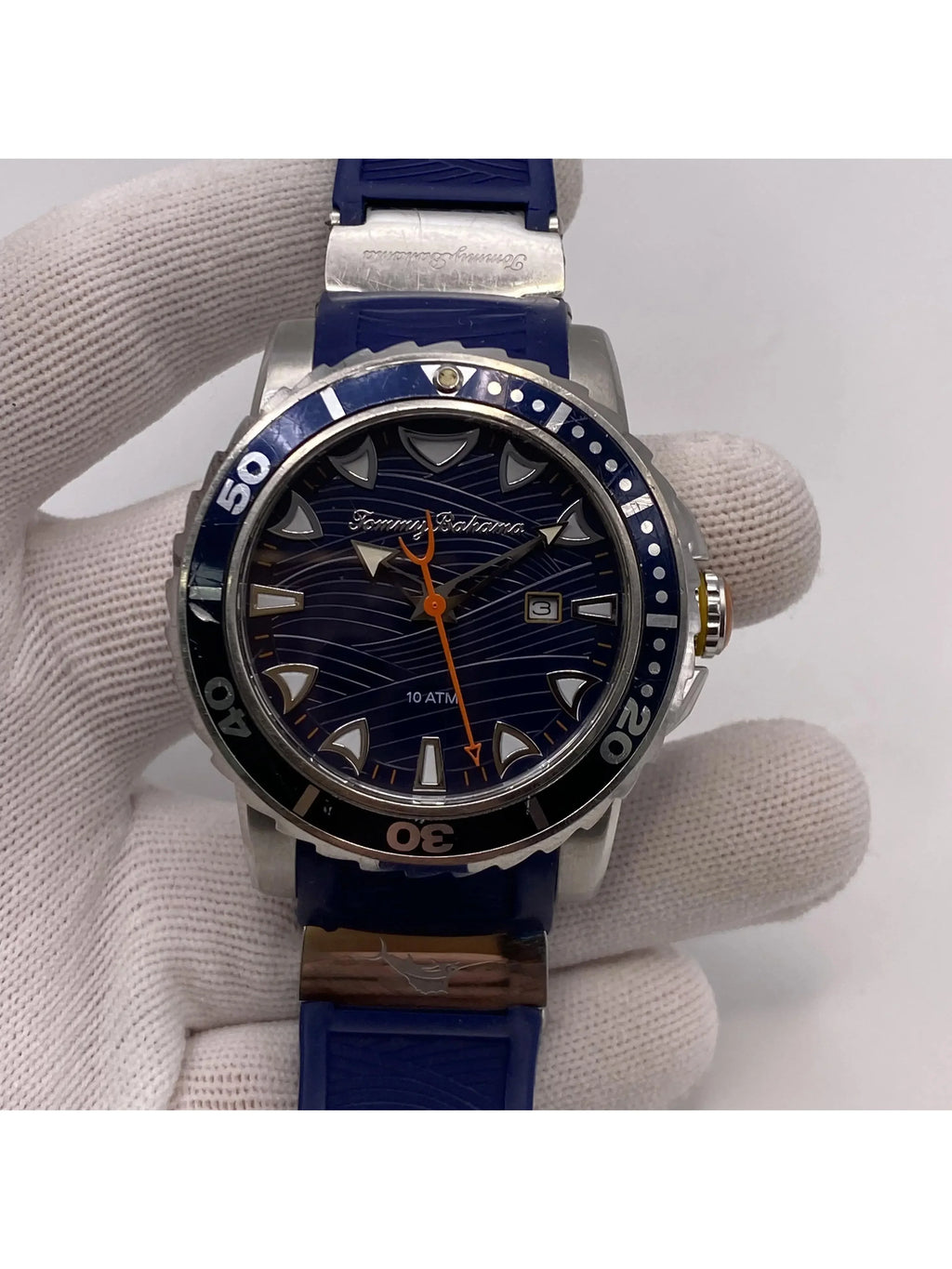 Pre-owned Tommy Bahama Sizeteel Quartz Mens Watch TB00101-01 (Good)