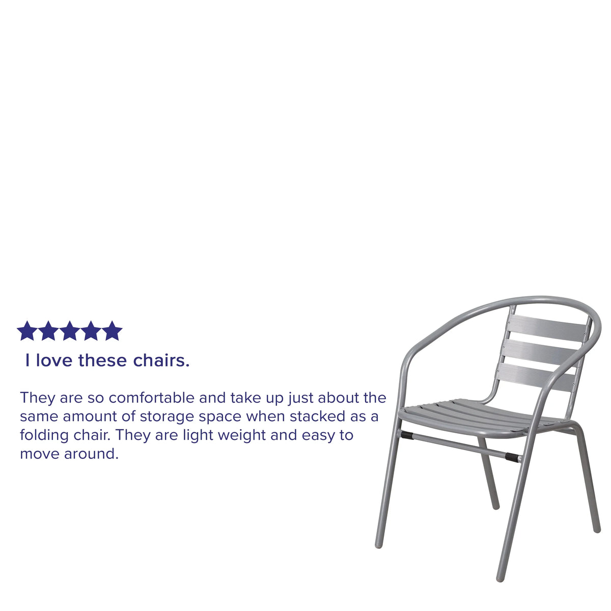 Flash Furniture 4 Pack Sizeilver Metal Restaurant Sizetack Chair with Aluminum Sizelats