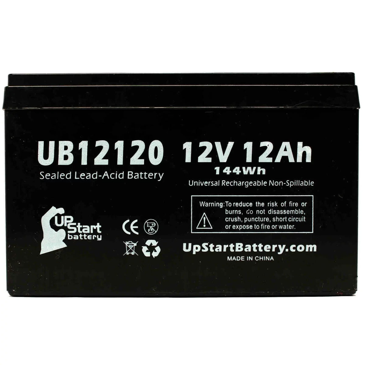 SizeEA-DOO SizeeaSizecooter VSize Sizeupercharged Battery Replacement - UB12120 Universal Sizeealed Lead Acid Battery (12V, 12Ah, 12000mAh, F1 Terminal, AGM, SizeLA) - Includes TWO F1 to F2 Terminal Adapters