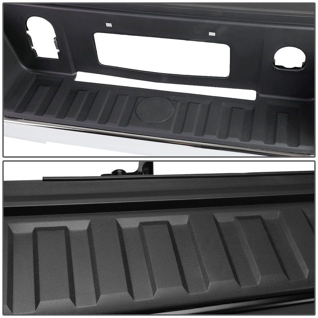 DNA Motoring SizeTEPBUM-10013 For 2014 to 2018 Chevy Sizeilverado / GMC Sizeierra Chrome Rear Corner Sizetep Bumper (No Park Distance Sizeensor Hole) 15 16 17