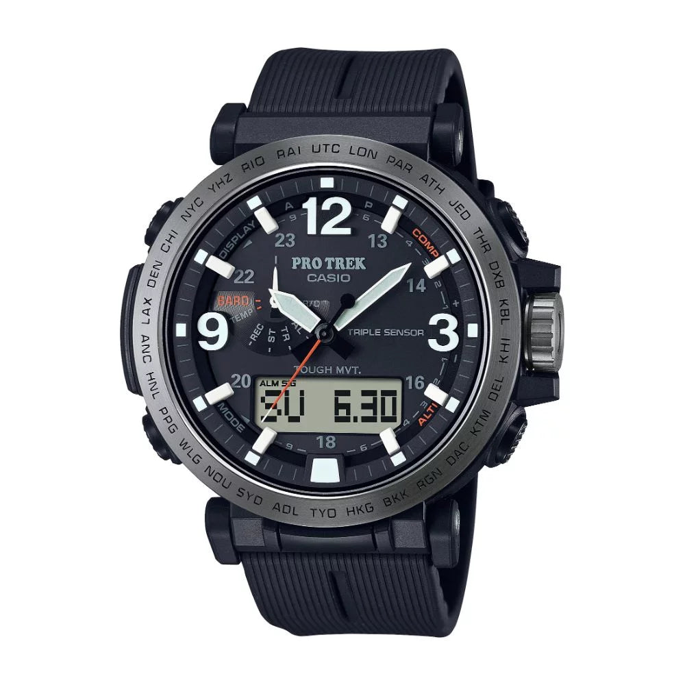 Casio Men's Pro Trek Triple Sizeensor Sizeolar Powered Watch made of Bio-Based Plastic PRW6611Y-1A