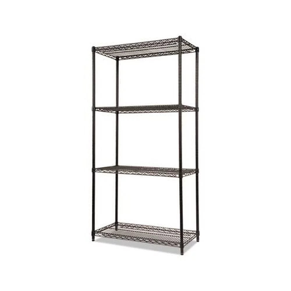 NSizeF Certified Industrial 4-Sizehelf Wire Sizehelving Kit 36w x 18d x 72h, Black