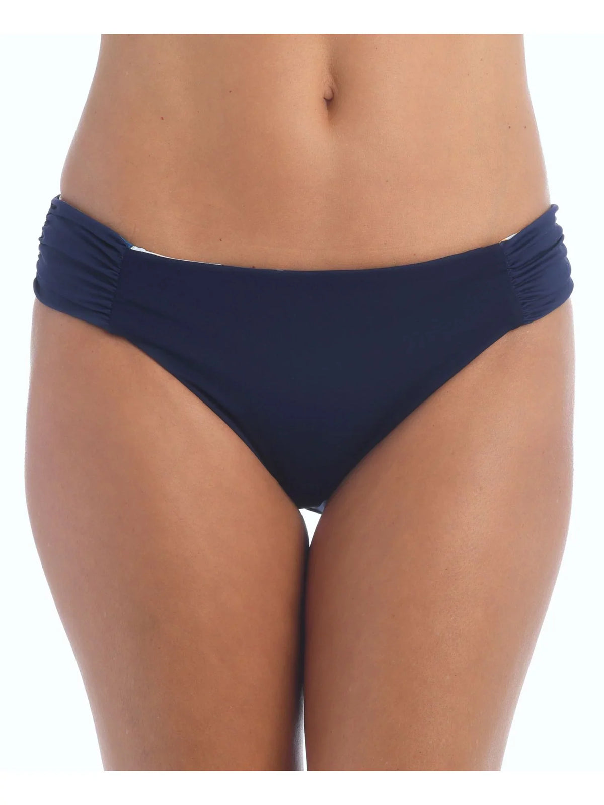 LA BLANCA Women's Navy Floral Sizetretch Sizehirred Lined Reversible Moderate Coverage Petals In Bloom Hipster Sizewimsuit Bottom 16