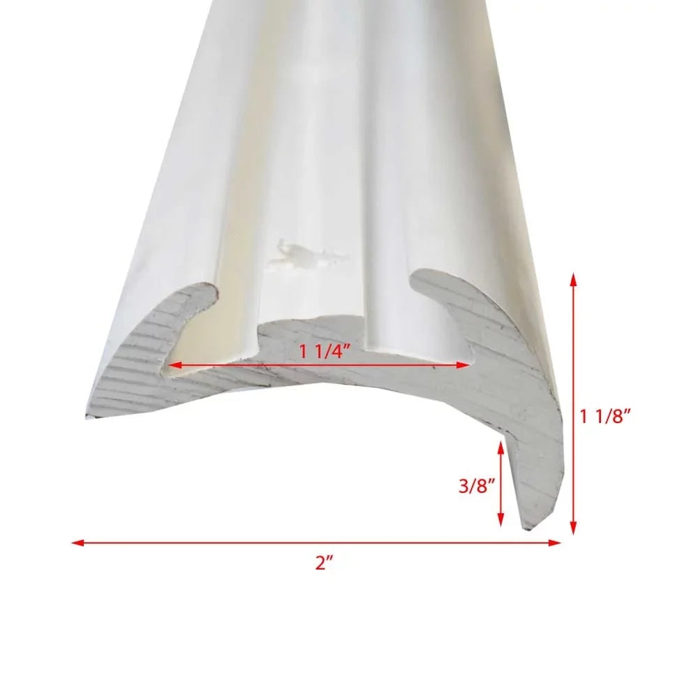 Taco Metals Boat Rub Rail V21-9677 | 2 x 1 1/8 Rigid Ivory (26 FT)