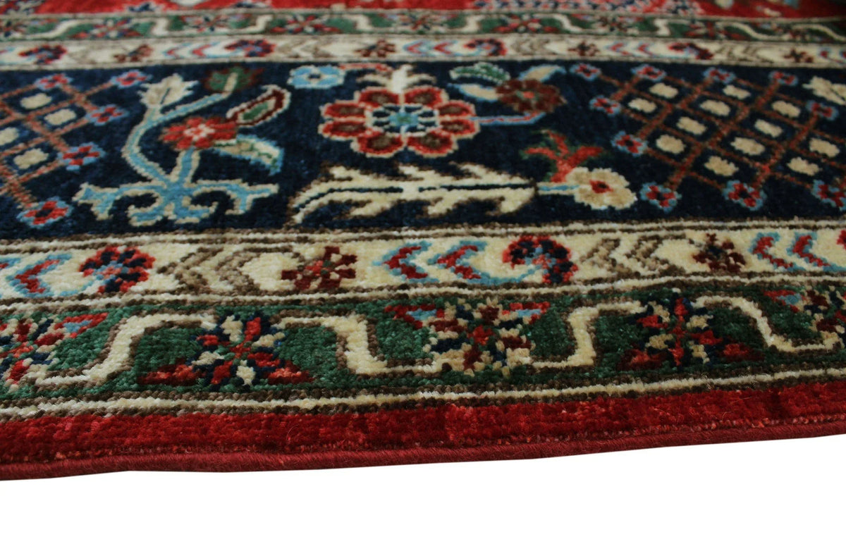 Aria Alonzo Red/Blue Rug, 7'11" x 9'10"