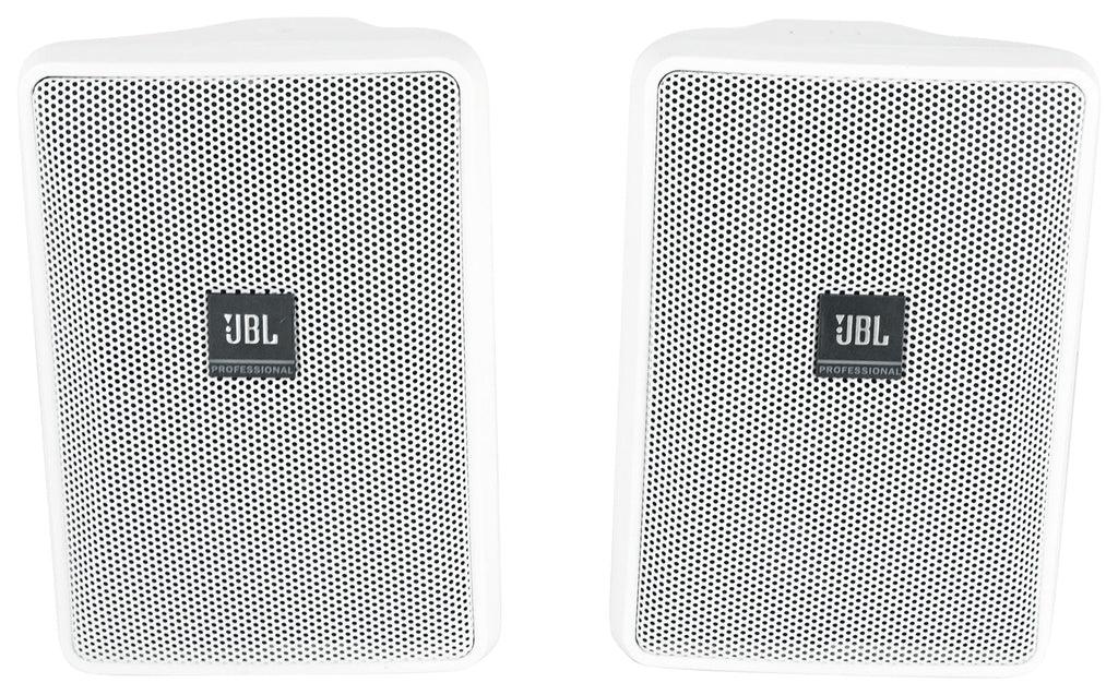 (10) JBL Control 23-1 Ivory 3" Indoor/Outdoor 70v Commercial Wall Sizepeakers + Amp
