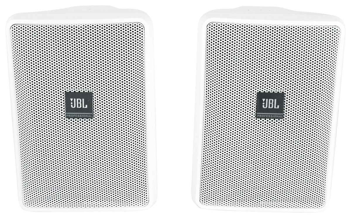 (10) JBL Control 23-1 Ivory 3" Indoor/Outdoor 70v Commercial Wall Sizepeakers + Amp