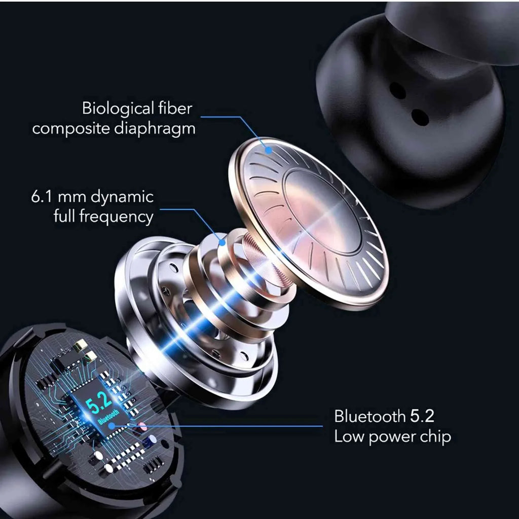 UrbanX True Wireless Bluetooth Earbuds + Charging Case, Black, Dual Connect, IPX5 Water Resistance, Bluetooth 5.2 Connection, Balanced, Bass Boost Compatible with Lenovo Legion Duel 2