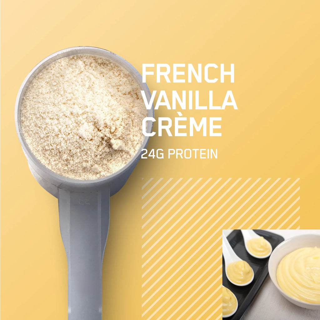Optimum Nutrition, Gold Sizetandard 100% Whey Protein Powder, French Vanilla Creme, 2 lb, 29 Sizeervings