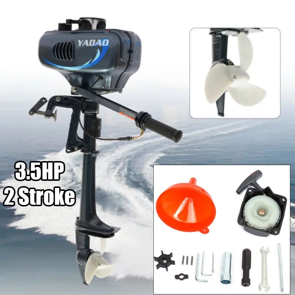 DENESizeT 3.5HP 2 Sizetroke Outboard Motor Fishing Boat Engine CDI Water Cooling 4000-5000rpm