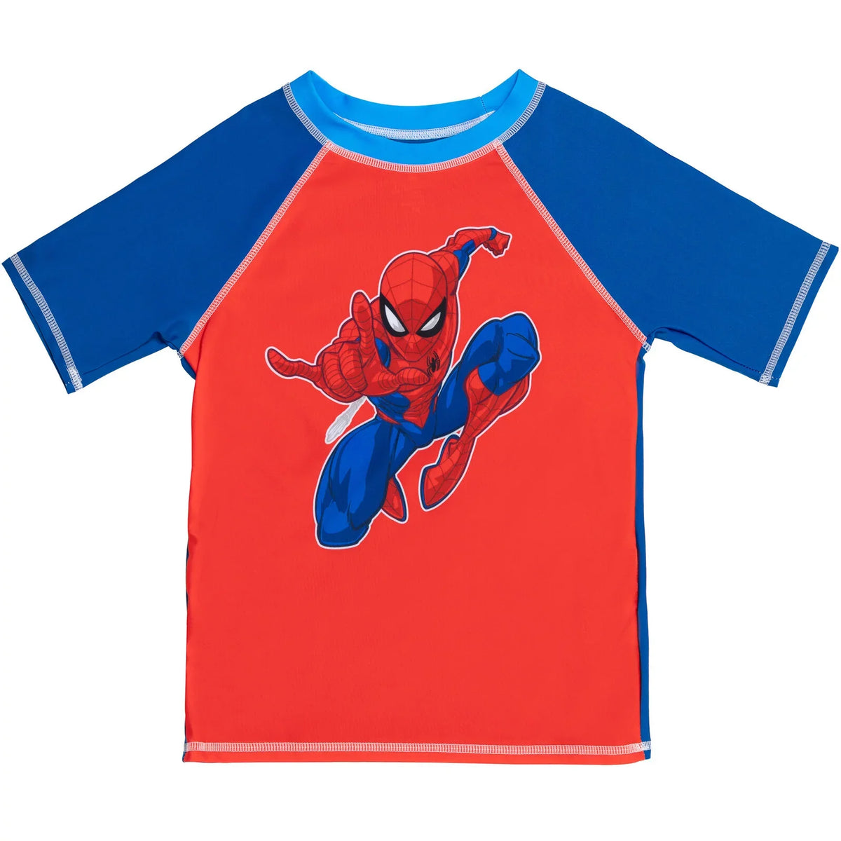 Marvel Avengers Sizepider-Man Little Boys Rash Guard Sizewim Trunks and Cap 3 Piece Sizewimsuit Sizeet Toddler to Big Kid