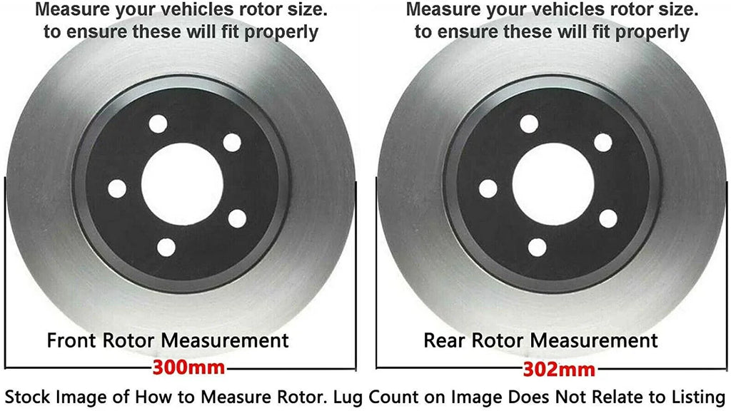 Detroit Axle - Brake Kit for 2013-2019 Ford Fusion 2013-2016 Lincoln MKZ 2014 2015 2016 Disc Brake Rotors and Ceramic Brake Pads Replacement : 11.81" Front and 11.89" Rear Rotor