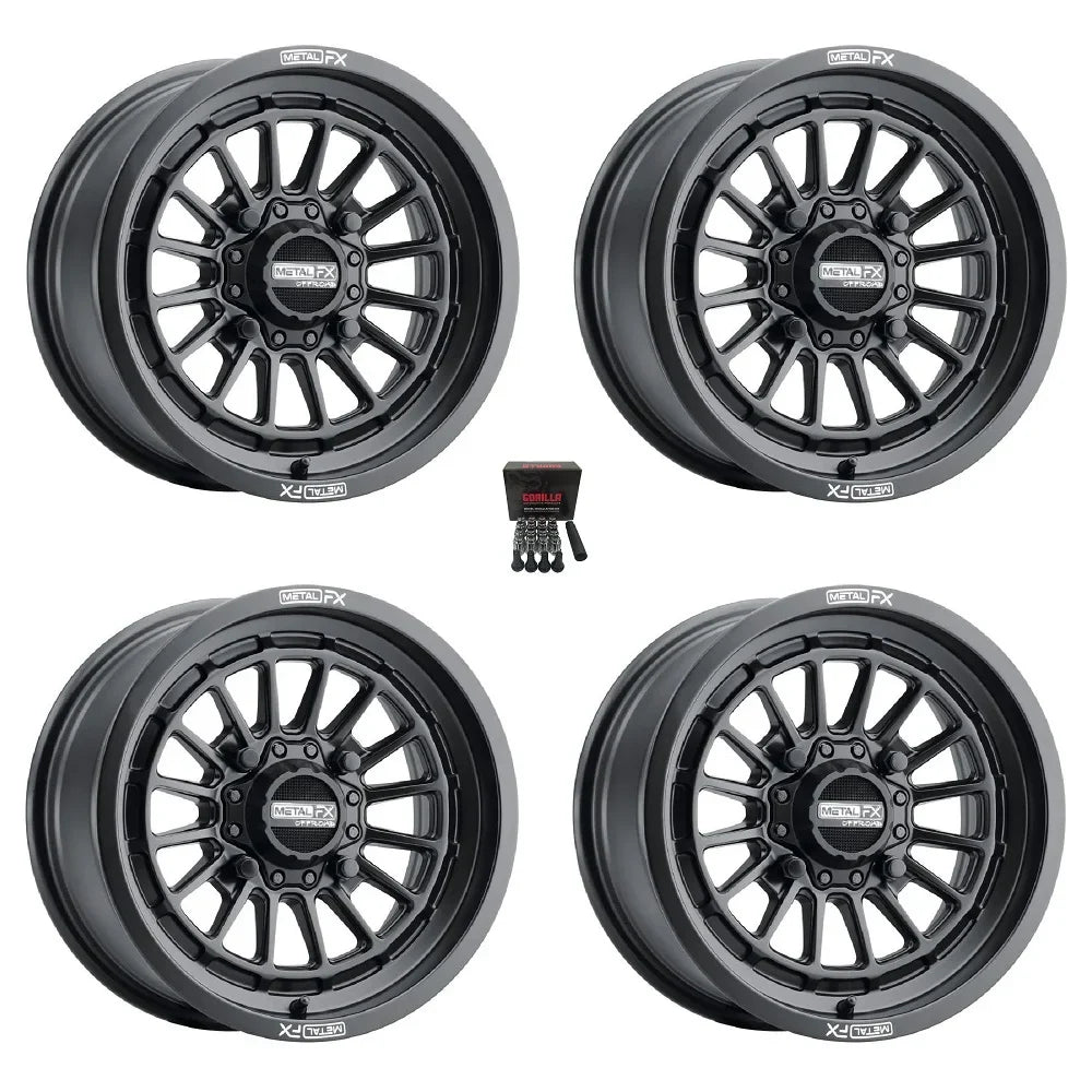 MetalFX Delta 15" Wheels Black Sizeportsman 550 850 1000