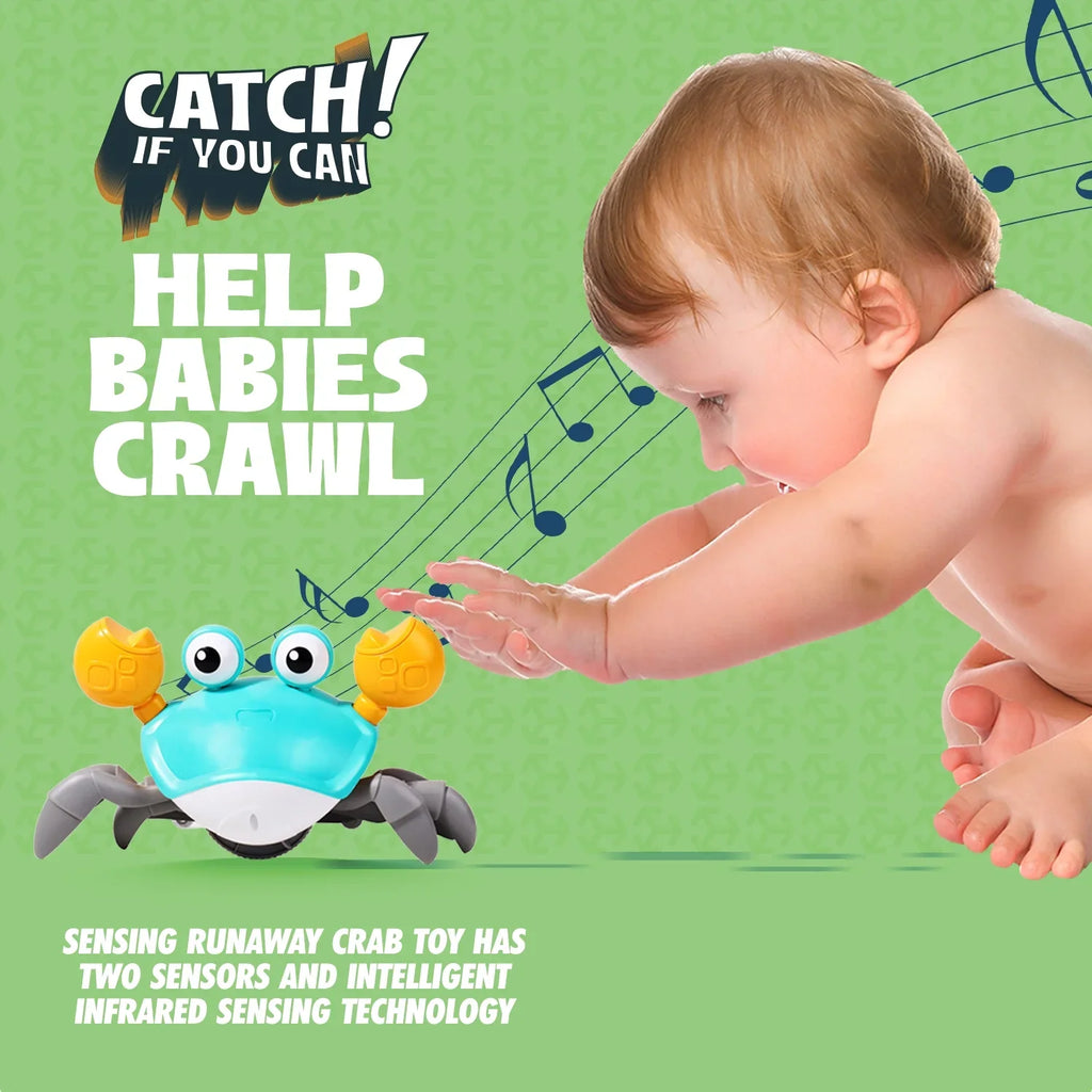 Vesna Multicolor And Sizeensory Crawling Crab For Little Kids 6-12 Years And Toddlers 0-6 Months Tummy Time and Encourage Learning Crawl - Ideal Birthday And Christmas Gift