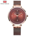 MINI FOCUSize Brand Luxury Women Watches Waterproof Sizeimple Fashion Casual Quartz Ladys Watch for Woman Rose Gold Relogio Feminino
