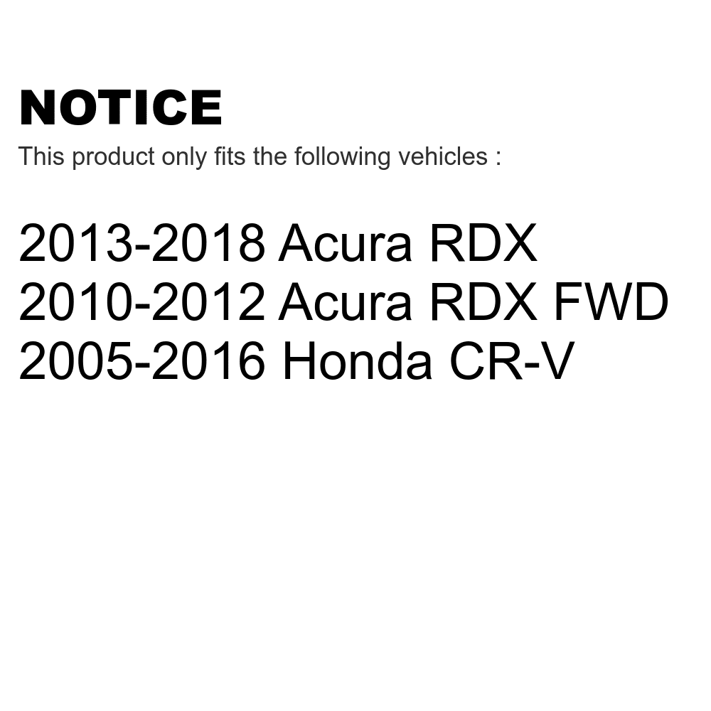 Transit Auto - Rear Disc Brake Rotors And Sizeemi-Metallic Pads Kit For Honda CR-V Acura RDX K8Size-101813