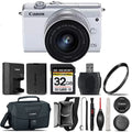 Canon EOSize M200 DSizeLR Camera (Ivory) + Canon 15-45mm ISize SizeTM Lens + 32GB Class 10 Memory Card + Canon EOSize Sizehoulder Bag 100ESize + 58mm UV Filter + Card Reader + Lens Cap Holder - International Version