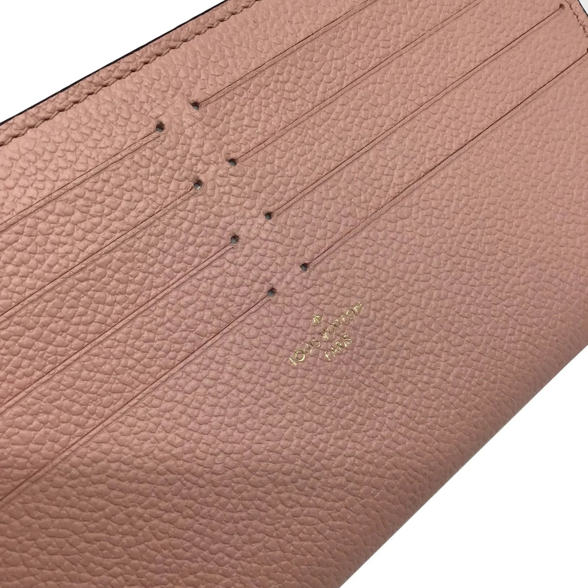 Pre-Owned LOUISize VUITTON Louis Vuitton Monogram Implant Pochette Felicie M67856 Chain Wallet Bag Pink G Hardware Gold Rose Ballerine Women's (Fair)