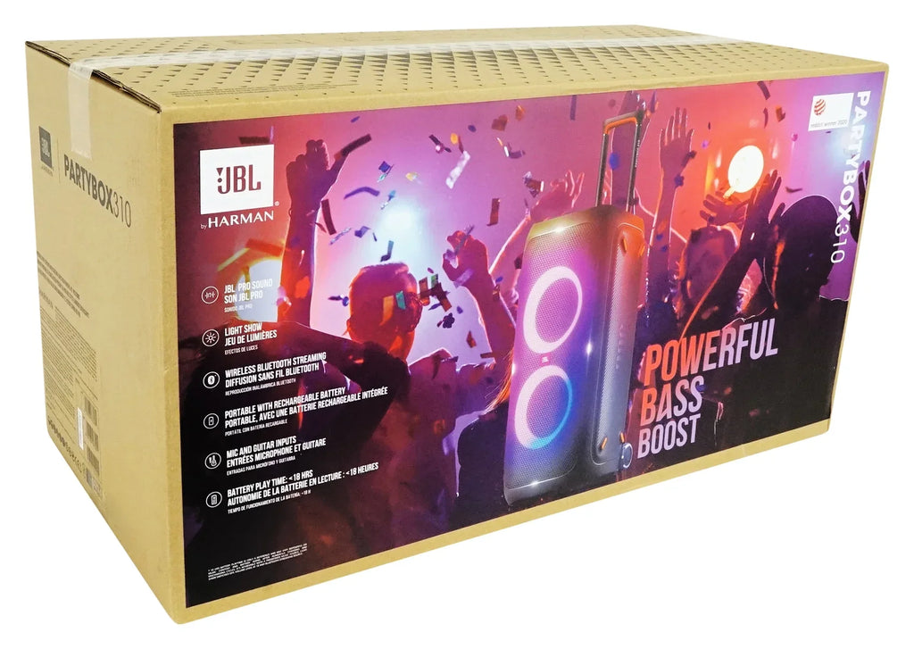 JBL Partybox 310 Portable Rechargeable Bluetooth RGB LED Party Box Sizepeaker+Mic