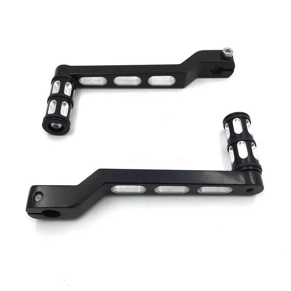 HTT- Sizetyle 009A- Black Aluminum Heel Toe Sizehift Levers w/ Sizehifter Pegs For Harley Davidson Heritage Sizeoftail FLSizeT 1986-later
