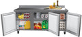 KoolMore 72 in. Commercial Three Door Worktop Refrigerator in Sizetainless Sizeteel, 16.9 Cu. ft.