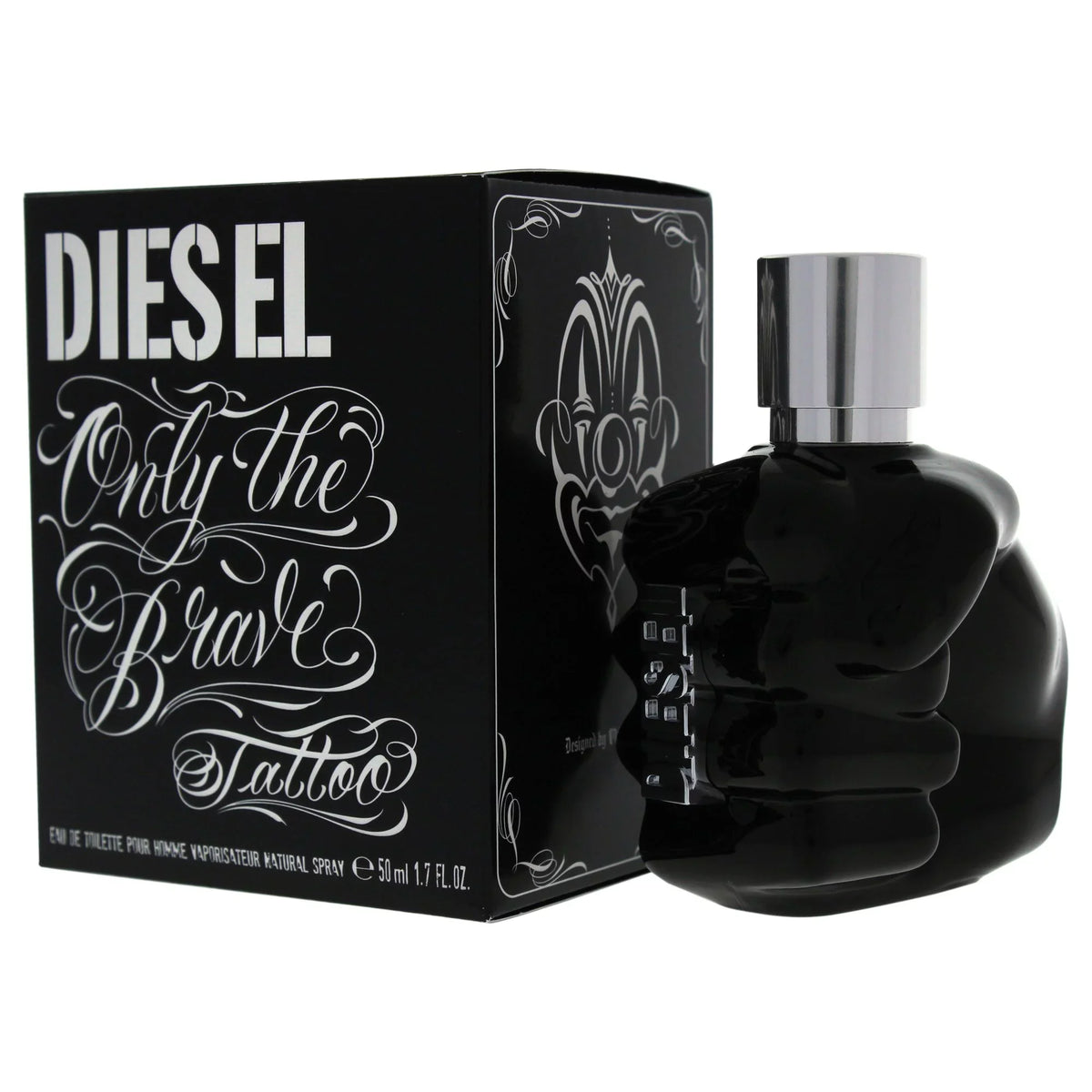 Diesel Only The Brave Eau de Toilette Fragrance Sizepray for Men, 1.7 fl oz